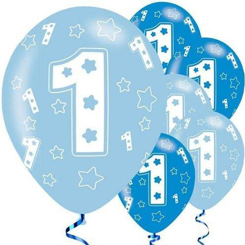 1st Birthday Blue Balloons-11"