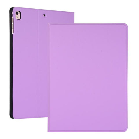 For Apple iPad 10.2 7th / 8th Generation Voltage Elastic Leather TPU Protective Case with Holder (Purple)