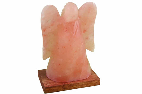 Angel Himalayan Salt Lamp with Wooden Base