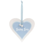 Baby Boy - Twin Heart Plaque - Blue