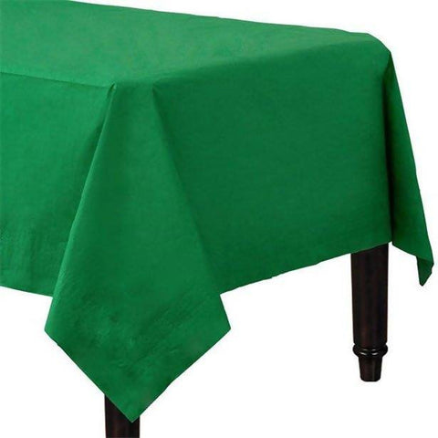 Green Table Cover Plain Plastic 137cm by 274cm