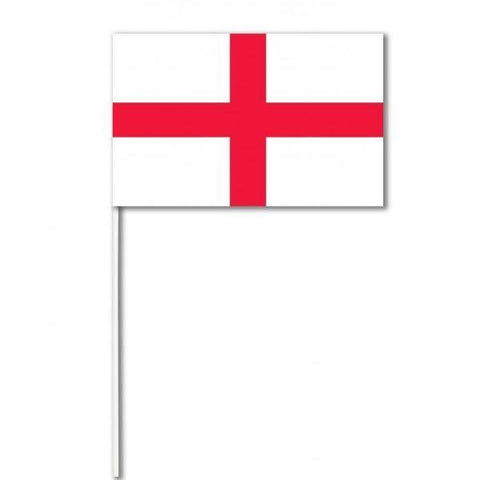 White Plastic Stick Paper Hand Waving Flags - England