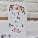 Floral Will You be my Bridesmaid Cards