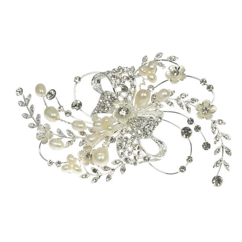 Vintage style Pearl and Diamante Hair Clip