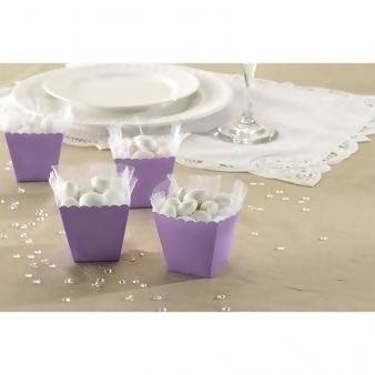 Scallop Favour Boxes - Lilac - Pack of 100