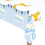 Christening Day Blue Plastic Tablecover - 1.8m x 1.2m