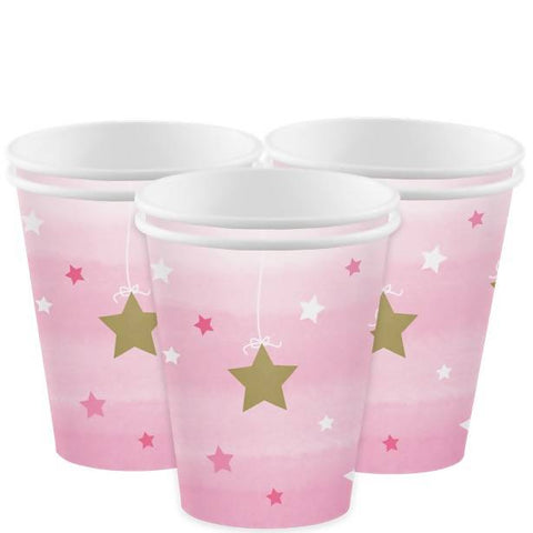 Baby's Pink 1st Birthday Twinkle Twinkle Cups