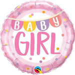 Baby Girl Banner Design 18inch Foil Balloon