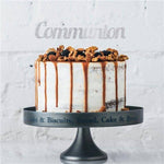 Communion Silver Glitter Cake Topper - 13cm x 18cm