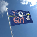 5ft by 3ft It's a Girl Flag