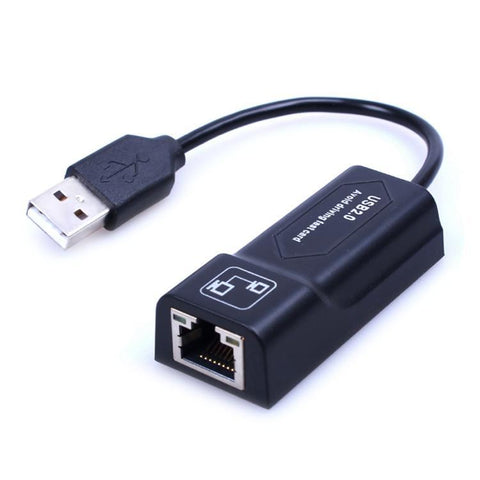 USB to RJ45 10-100 Mbps USB Ethernet Adapter Network LAN Card (Black)
