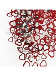 Red and Silver Heart Confetti 14g