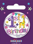 1st Pink Birthday Badge