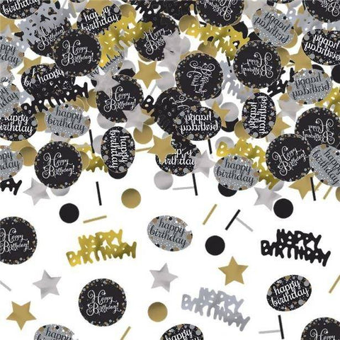 Gold Sparkling Celebration Happy Birthday Confetti