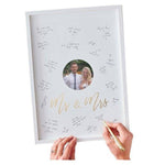 Gold Wedding Signing Frame Guest Book Alternative