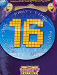 16 Blue Party Time Badge