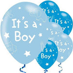 It's A Boy Blue Latex Balloons-11''