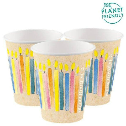 ECO-Birthday Paper Cups - 255ml