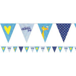 Christening Day Blue Holographic Foil Bunting
