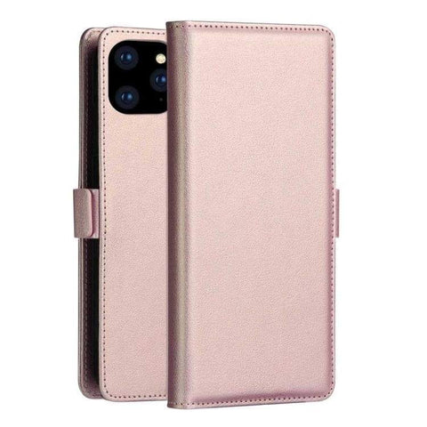 DZGOGO MILO Series PC + PU Horizontal Flip Leather Case for iPhone 11, with Holder & Card Slot & Wallet (Rose Gold)